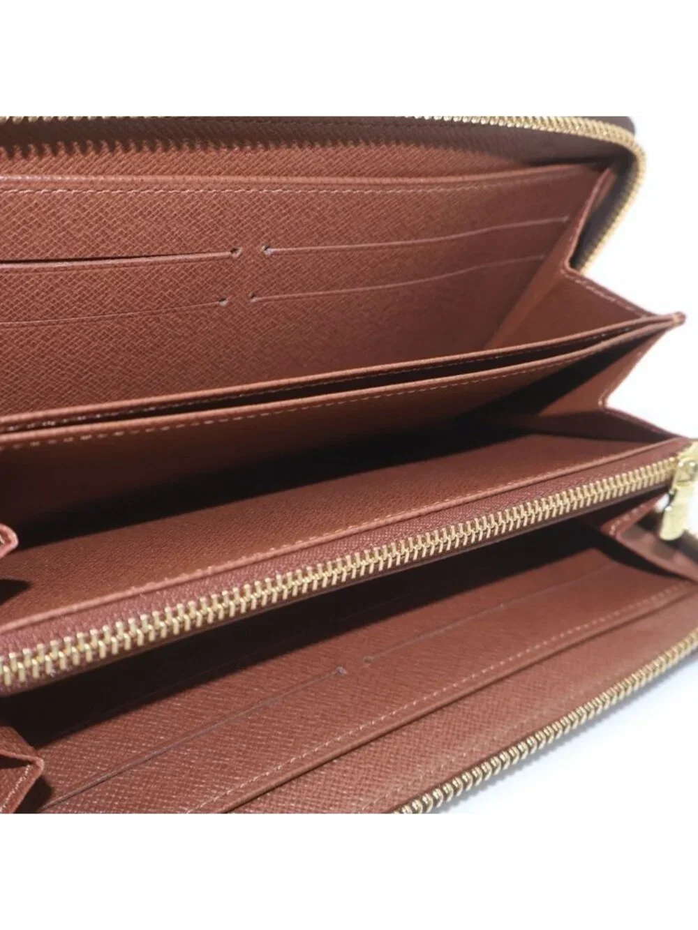 Louis Vuitton Monogram Zippy Wallet Leather Brown